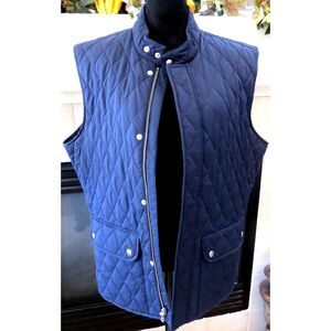 Banana Republic Men's Luis Quilted Vest Navy Blue  Large EUC